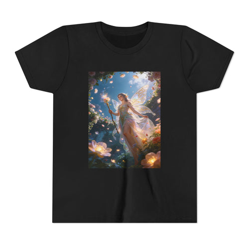 Fairy Glow Youth Tee — Enchanted Forest Fairy Graphic T-Shirt