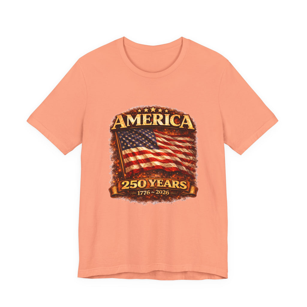 America 250 Years Flag T-Shirt – 1776–2026 Bicentennial Celebration Tee