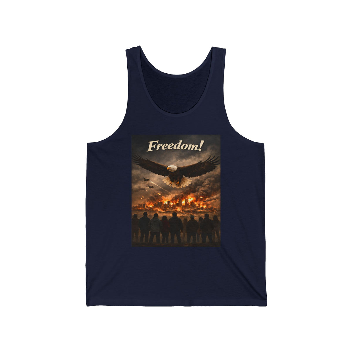 Freedom Eagle Tank Top — Patriotic Eagle & Sunset Graphic Tank
