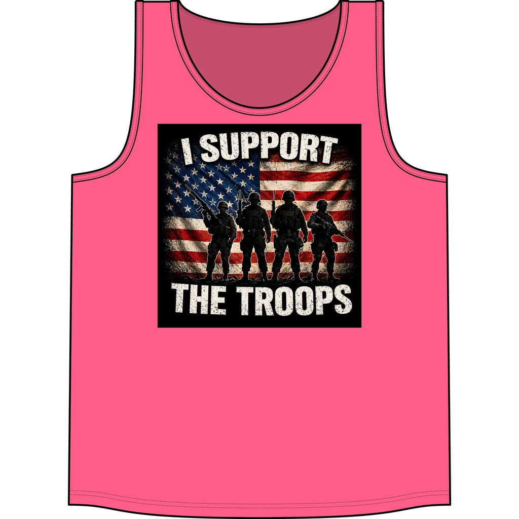 I Support The Troops Tank Top — Patriotic American Flag Military Tee