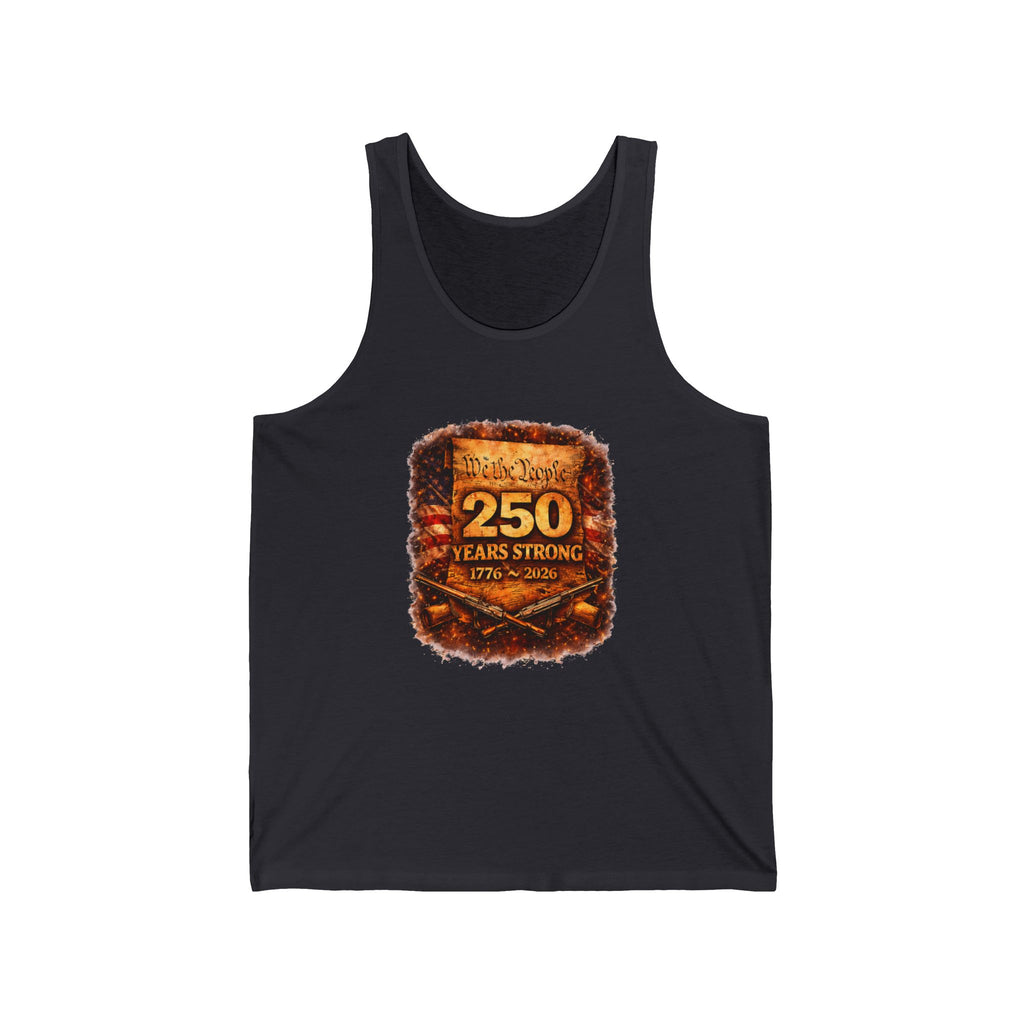 Tank Top — "250 Years Strong" Vintage Firefighter Anniversary Design