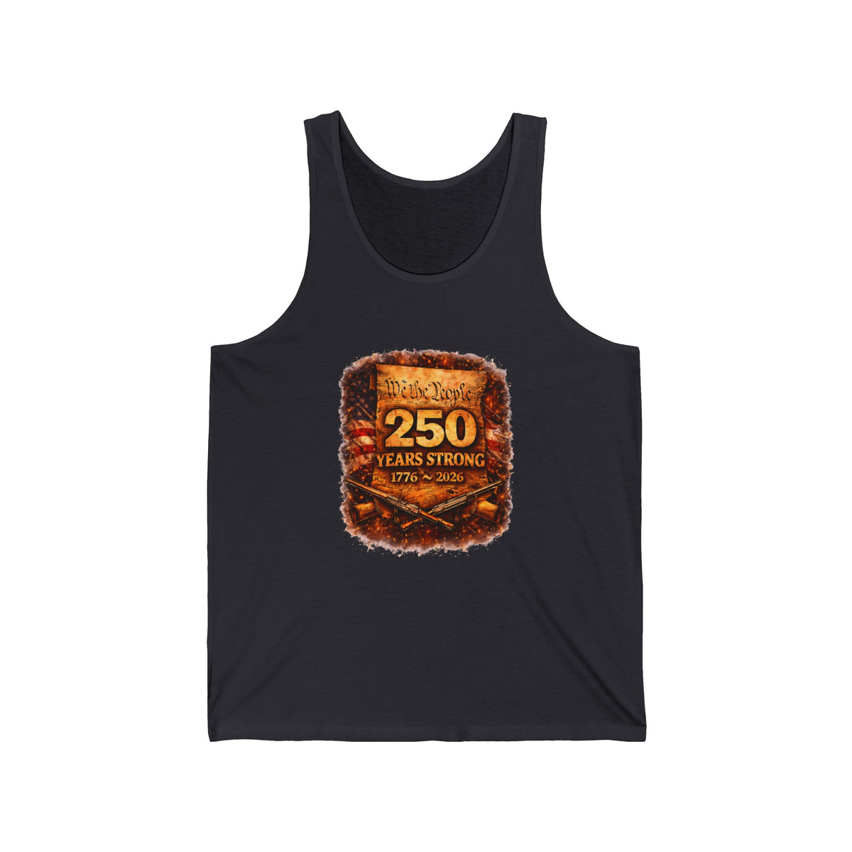 Tank Top — "250 Years Strong" Vintage Firefighter Anniversary Design