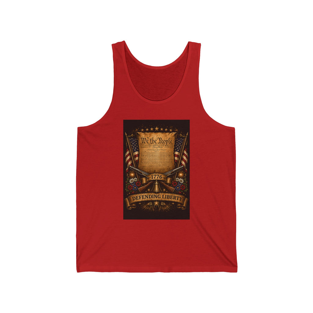 Patriotic "We the People" Tank Top — Defending Liberty American Flag Muscle Tee
