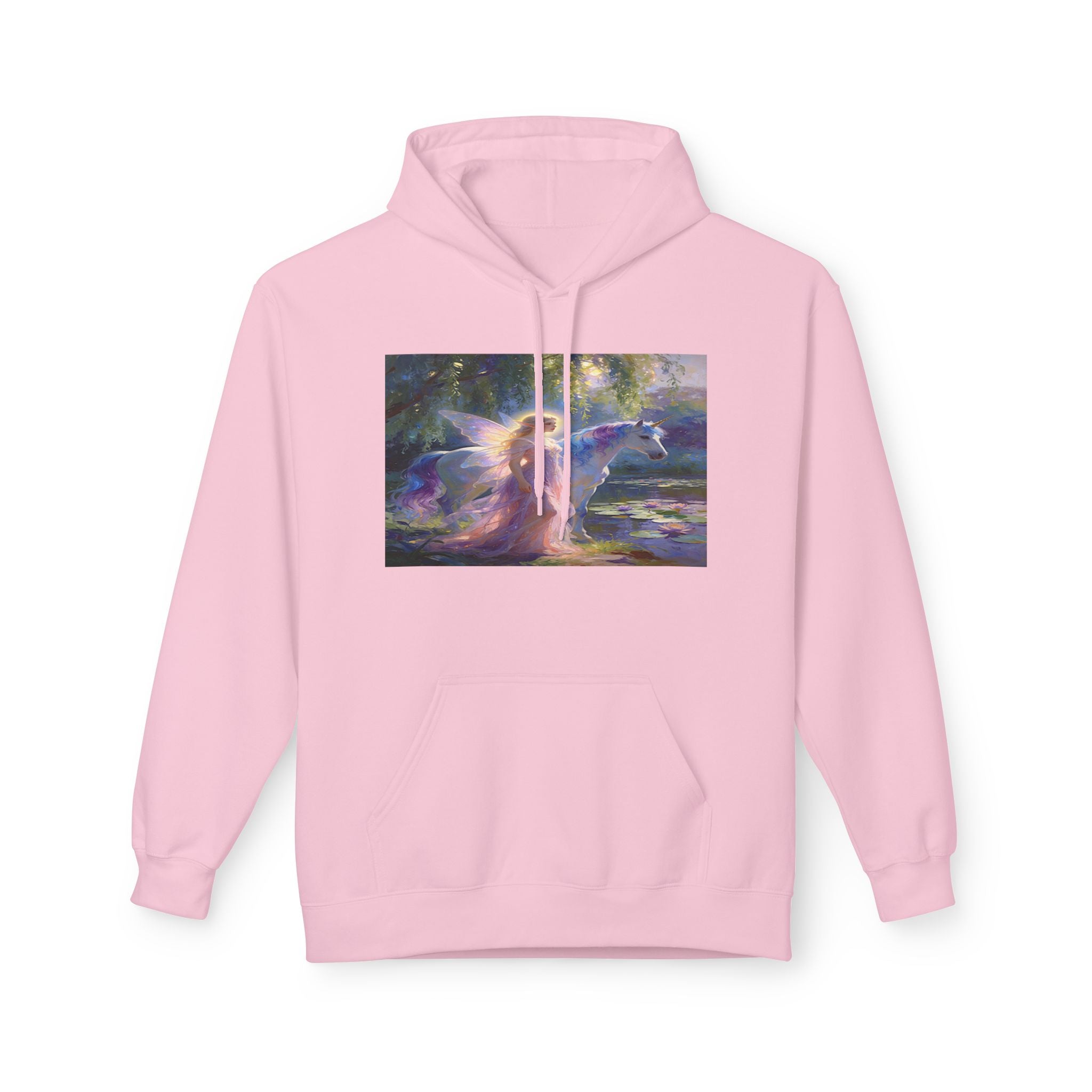 Mystic Waterfall Hoodie — Ethereal Nature Graphic Pullover