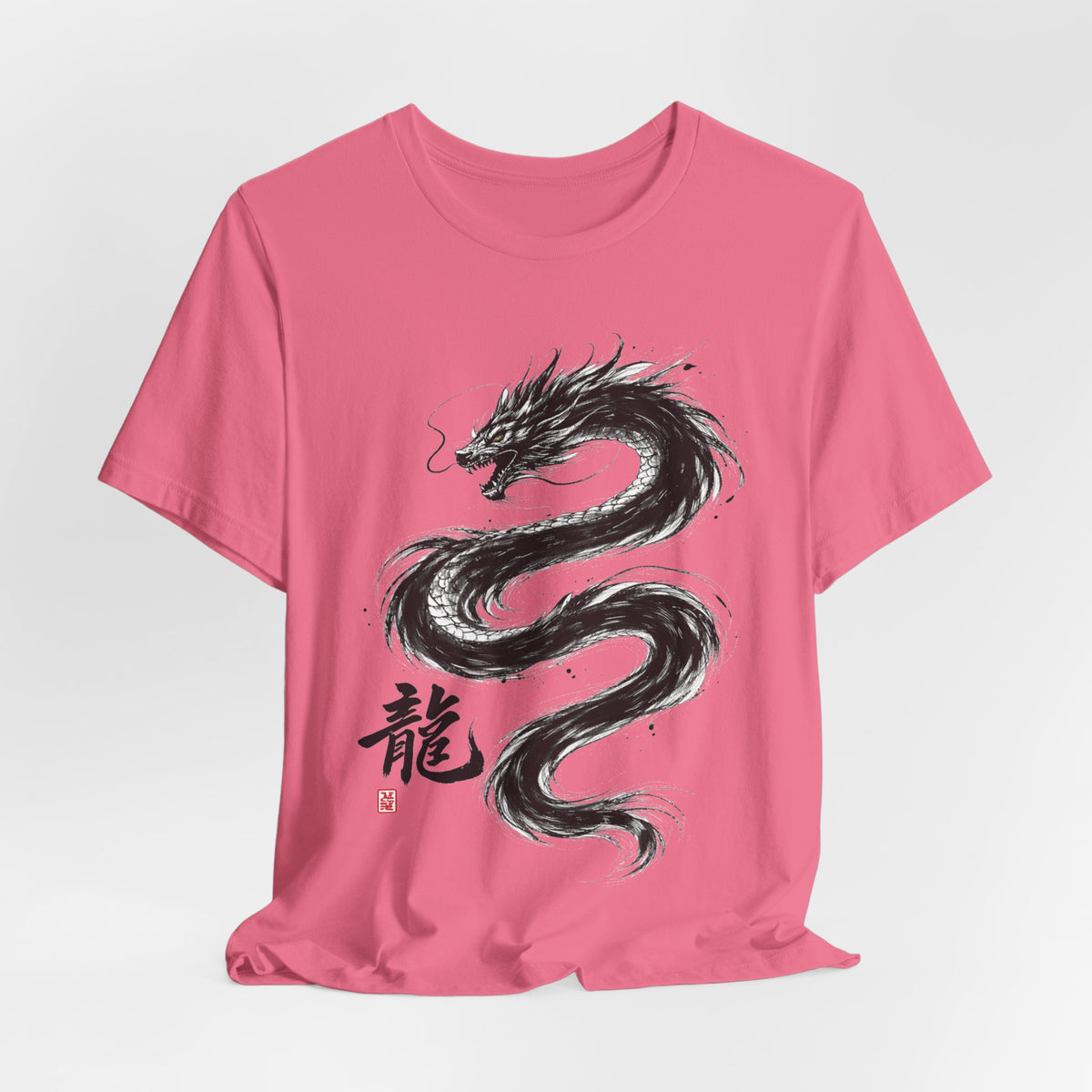 Dragon Brushstroke Tee — Asian Ink Dragon T-Shirt
