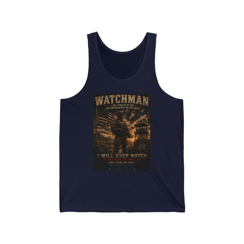 Watchman Tank Top – "I Will Keep Watch" Military Veteran Tribute Tank