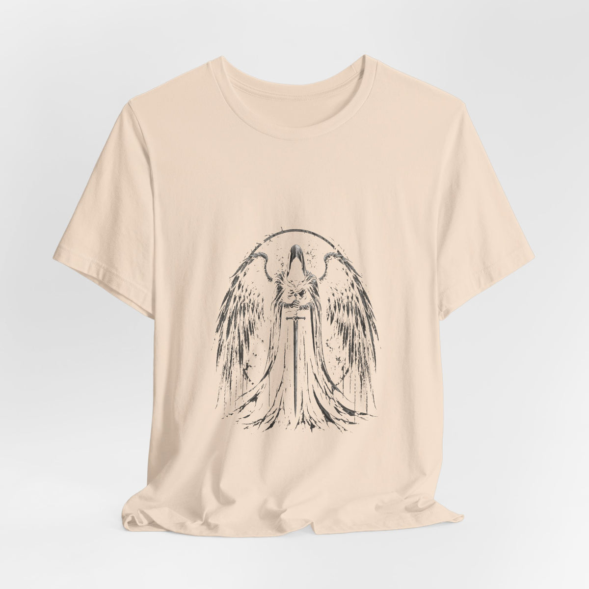 Guaediand Angel Wings Tee — Gothic Guardian Angel Short Sleeve Shirt
