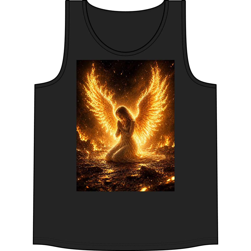 Fiery Angel Tank Top – Golden Phoenix Wing Art Concert Tank