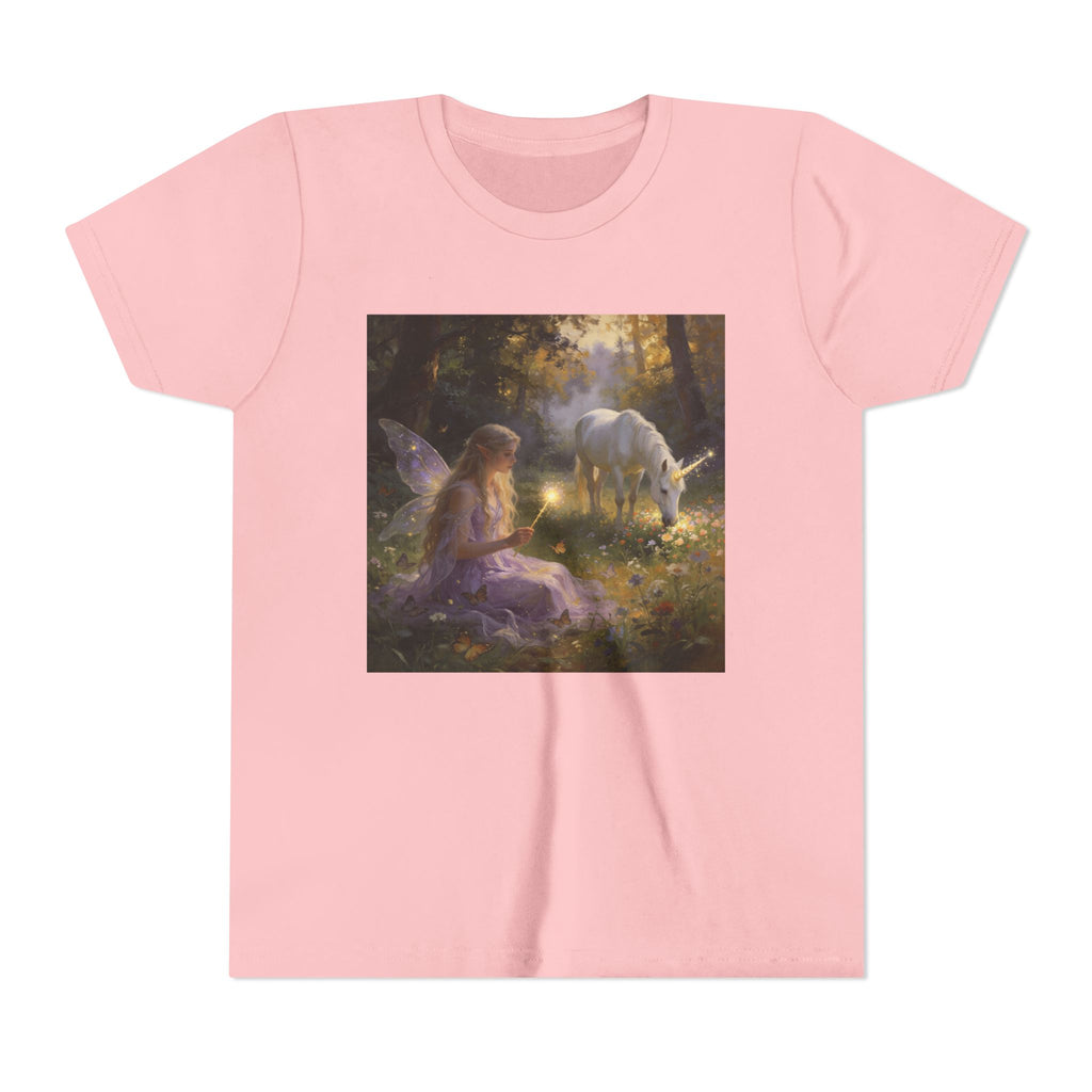 Youth Tee — Fairy and Unicorn Enchanted Forest Design