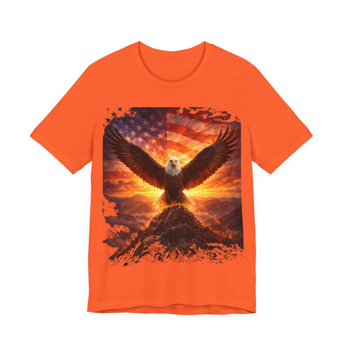 Eagle & American Flag Tee — Patriotic Bald Eagle T-Shirt