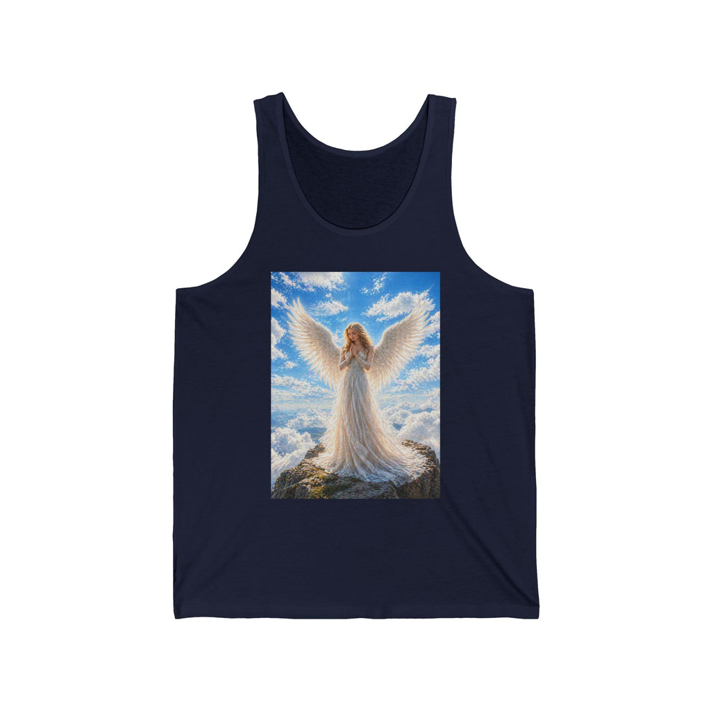 Angel Wings Tank Top — Heavenly Guardian Angel Graphic Jersey Tank