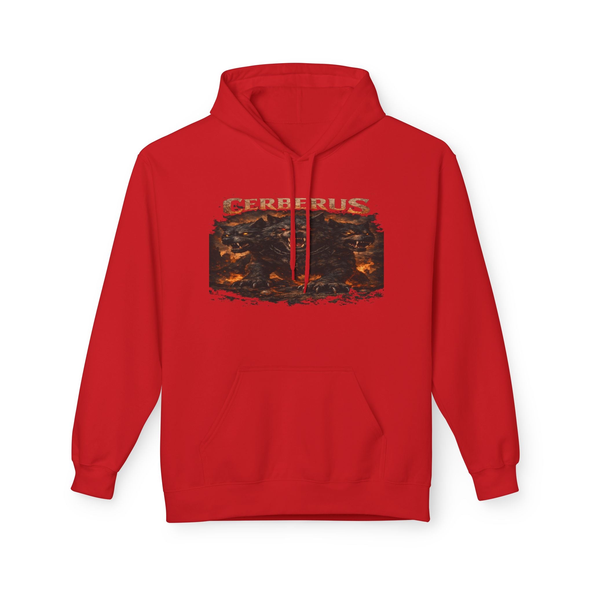 Gerberus Mythic Dog Hoodie — Fiery Cerberus Graphic Sweatshirt