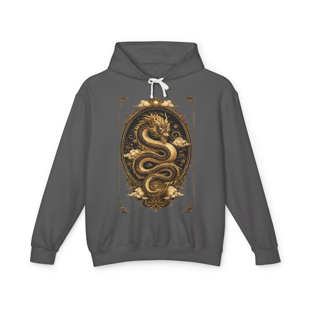 Golden Dragon Hoodie — Vintage Oriental Serpent Graphic Sweatshirt