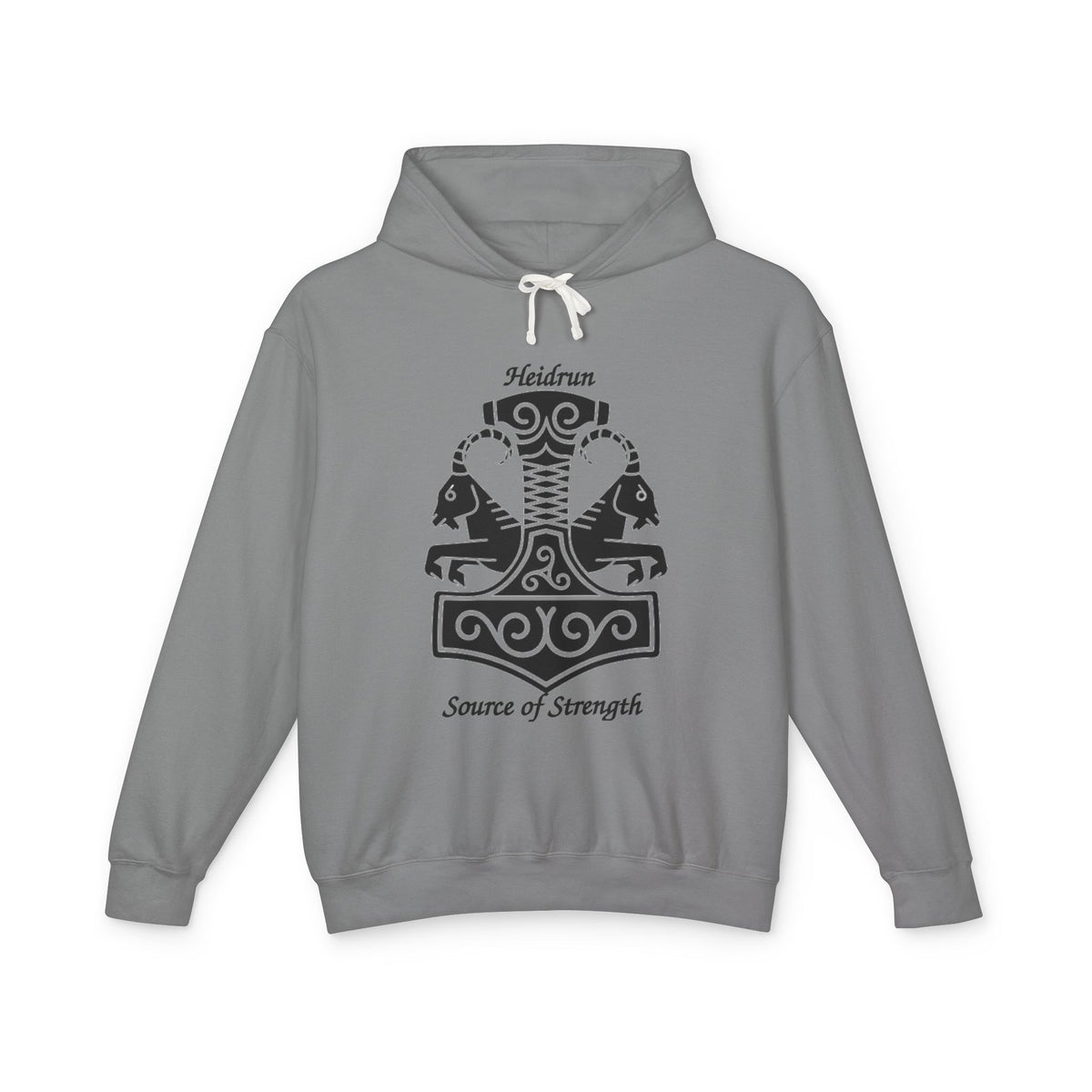 Heidrun 'Source of Strength' Viking Mjolnir Hoodie