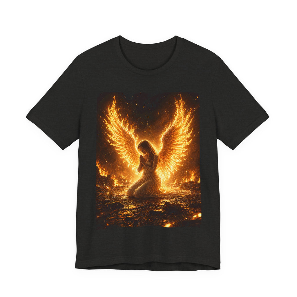 Phoenix Angel Tee — Fiery Winged Angel Graphic T-Shirt
