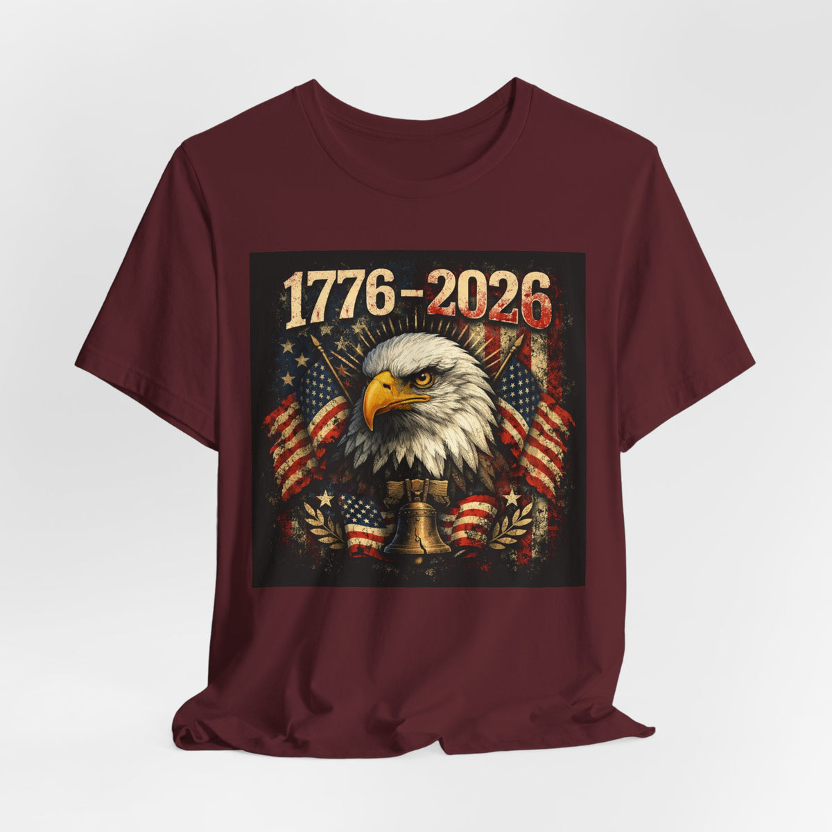 1776-2026 Eagle Patriotic T-Shirt — American Flag Liberty Bell Tee