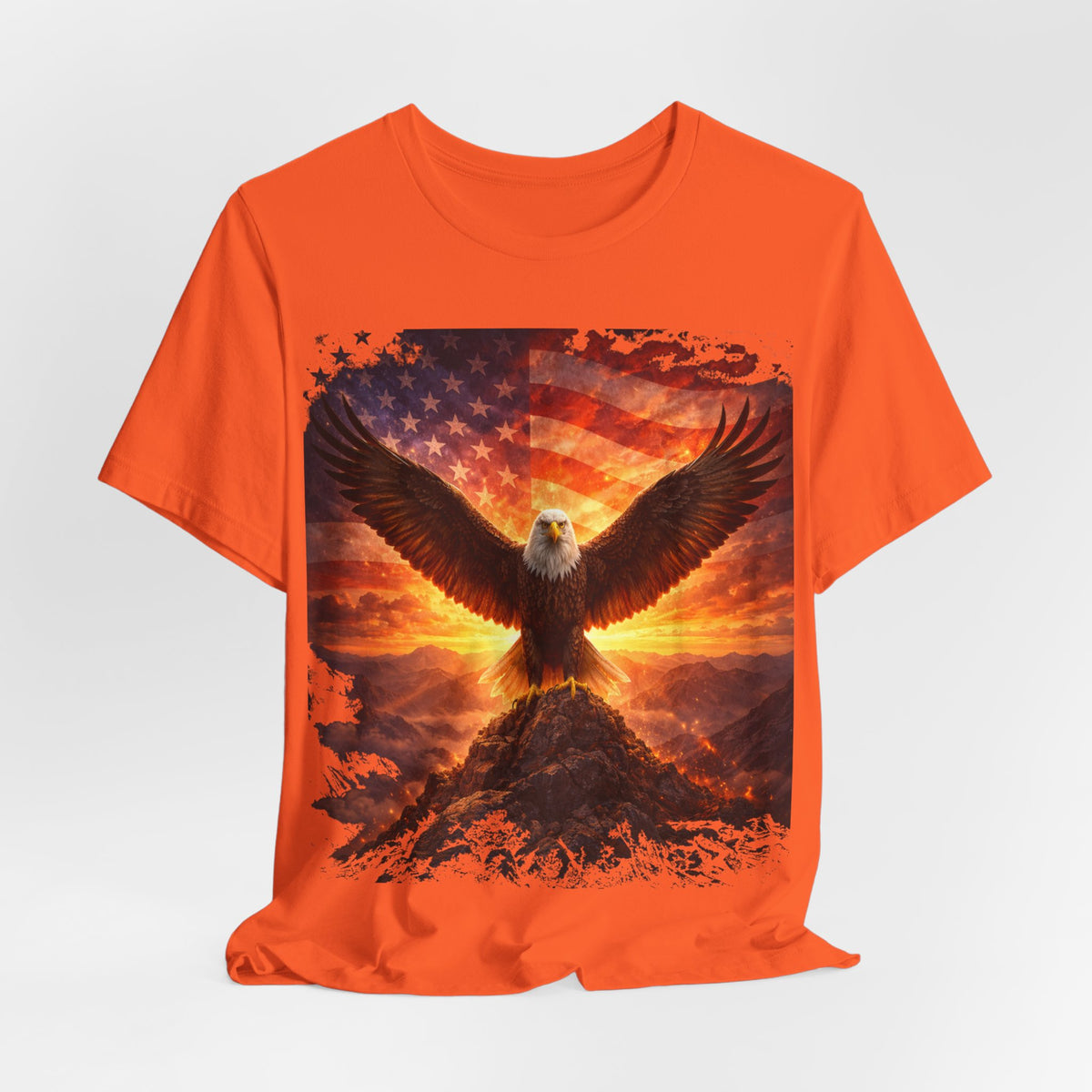 Eagle & American Flag Tee — Patriotic Bald Eagle T-Shirt