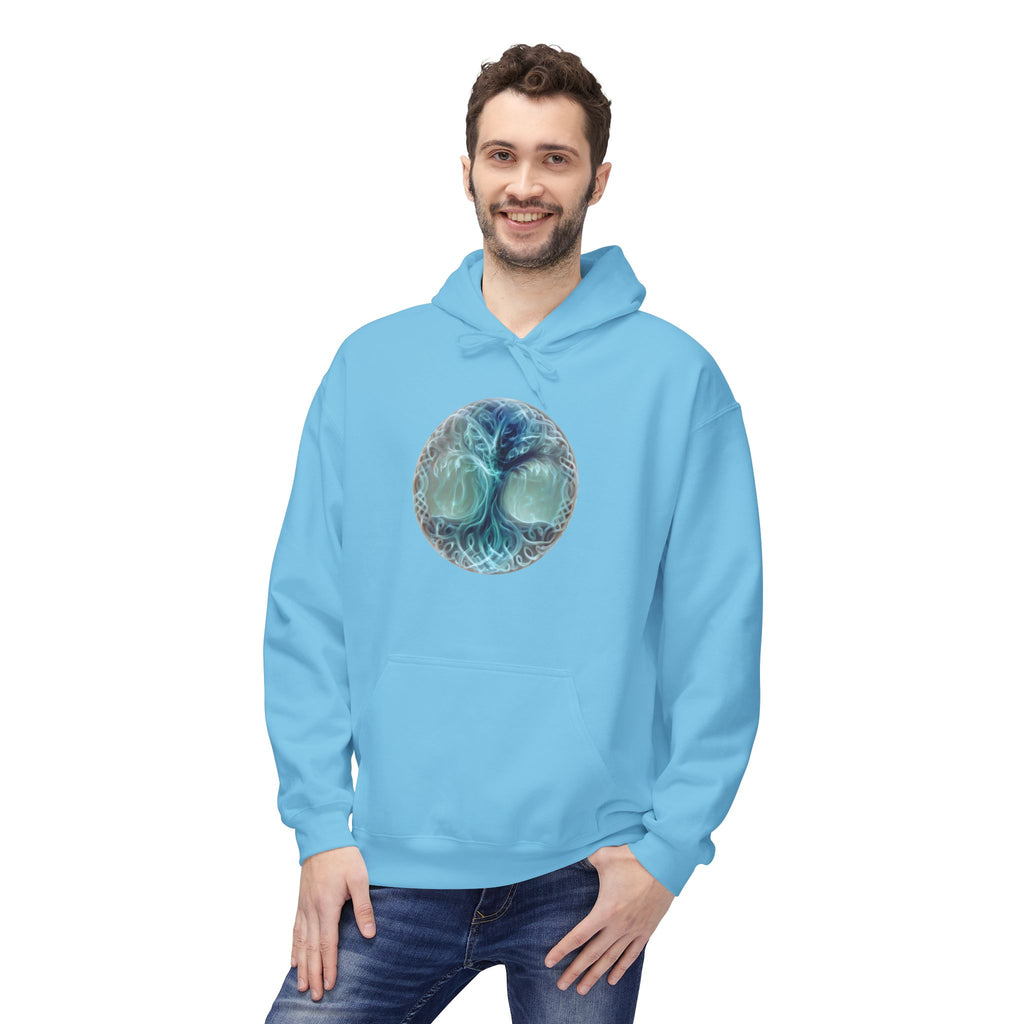 Yggdrasil tree of life-Cotton Hoodie — Ethereal Sea Skull Graphic Hoodie