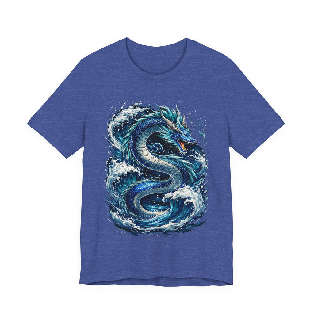 Ocean Dragon Graphic Tee — Blue Wave Serpent T-Shirt