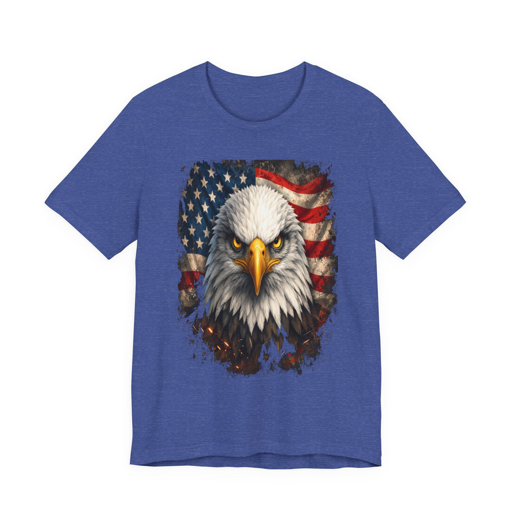 Patriotic Bald Eagle T-Shirt – American Flag Graphic Tee