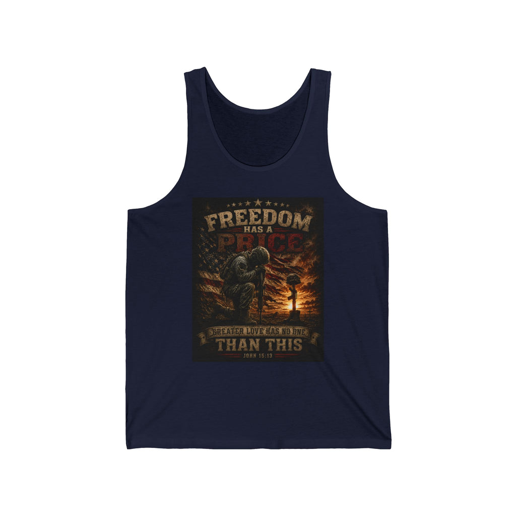 Freedom Has a Price Tank Top — Patriotic Military Veteran Tribute