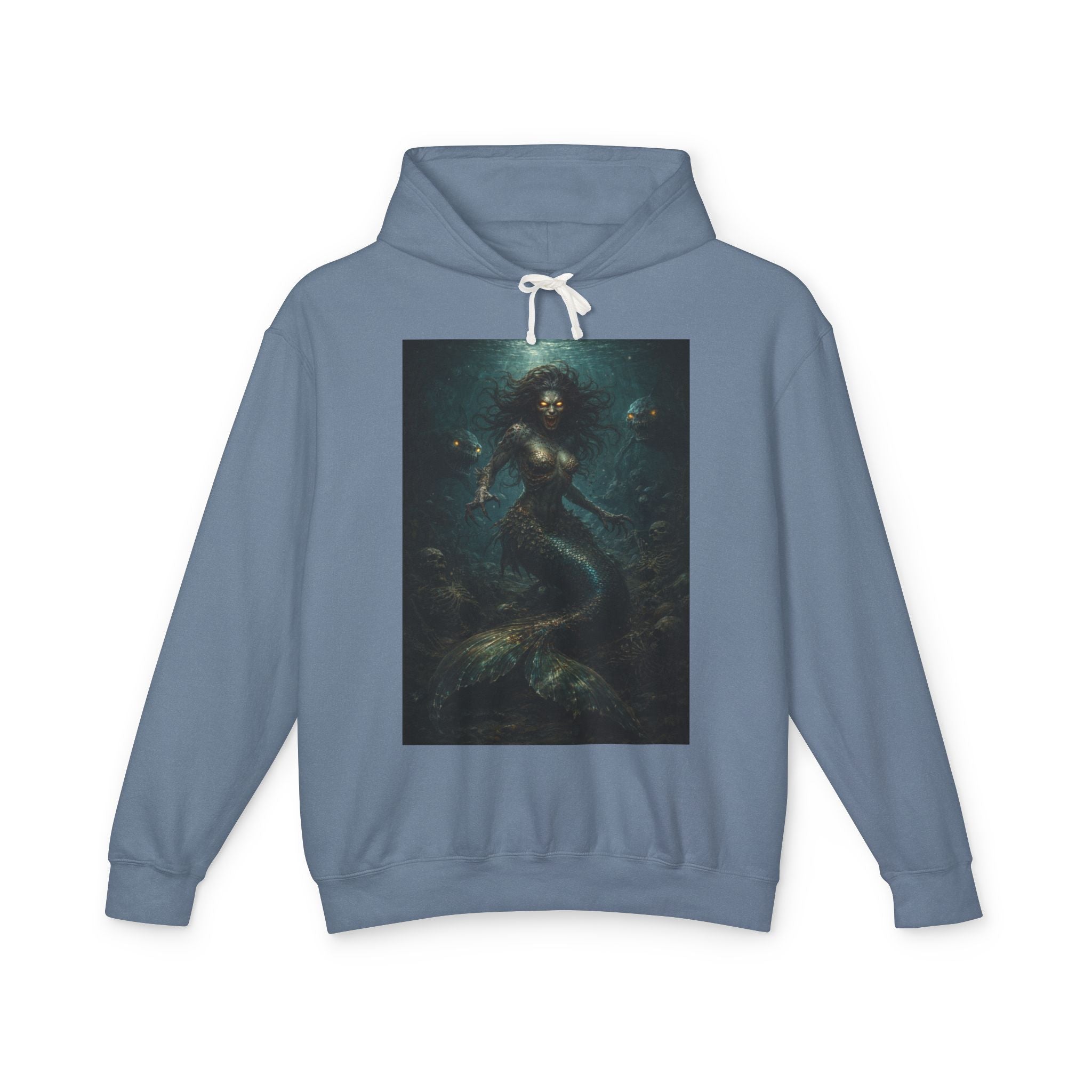 Mermaid Abyss Hoodie — Dark Ocean Fantasy Graphic Sweatshirt