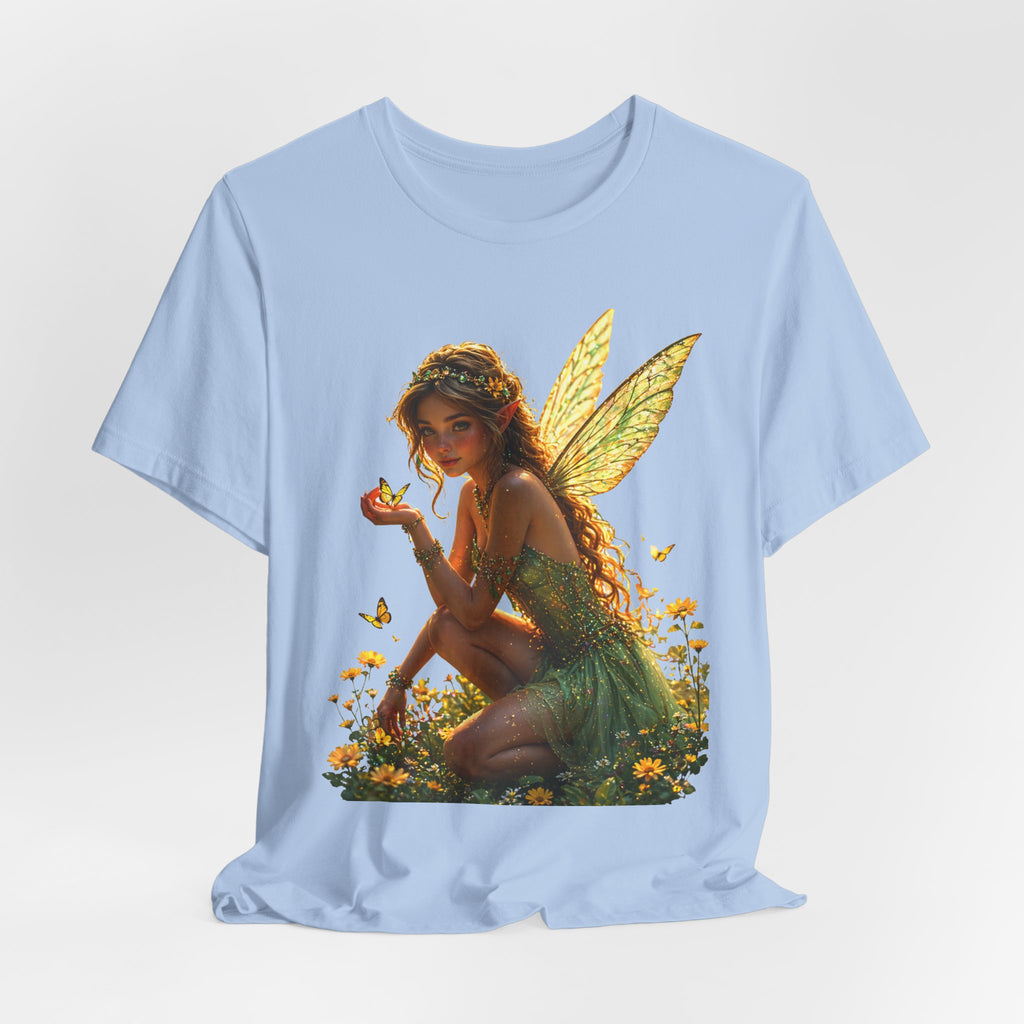 Fairy Garden T‑Shirt — Whimsical Sunlit Fairy Illustration Tee
