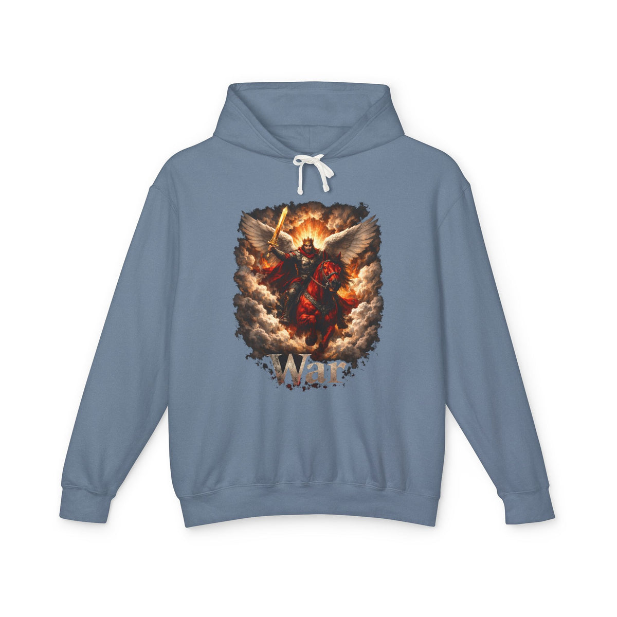Archangel Warrior Hoodie – Fiery Guardian Graphic Sweatshirt
