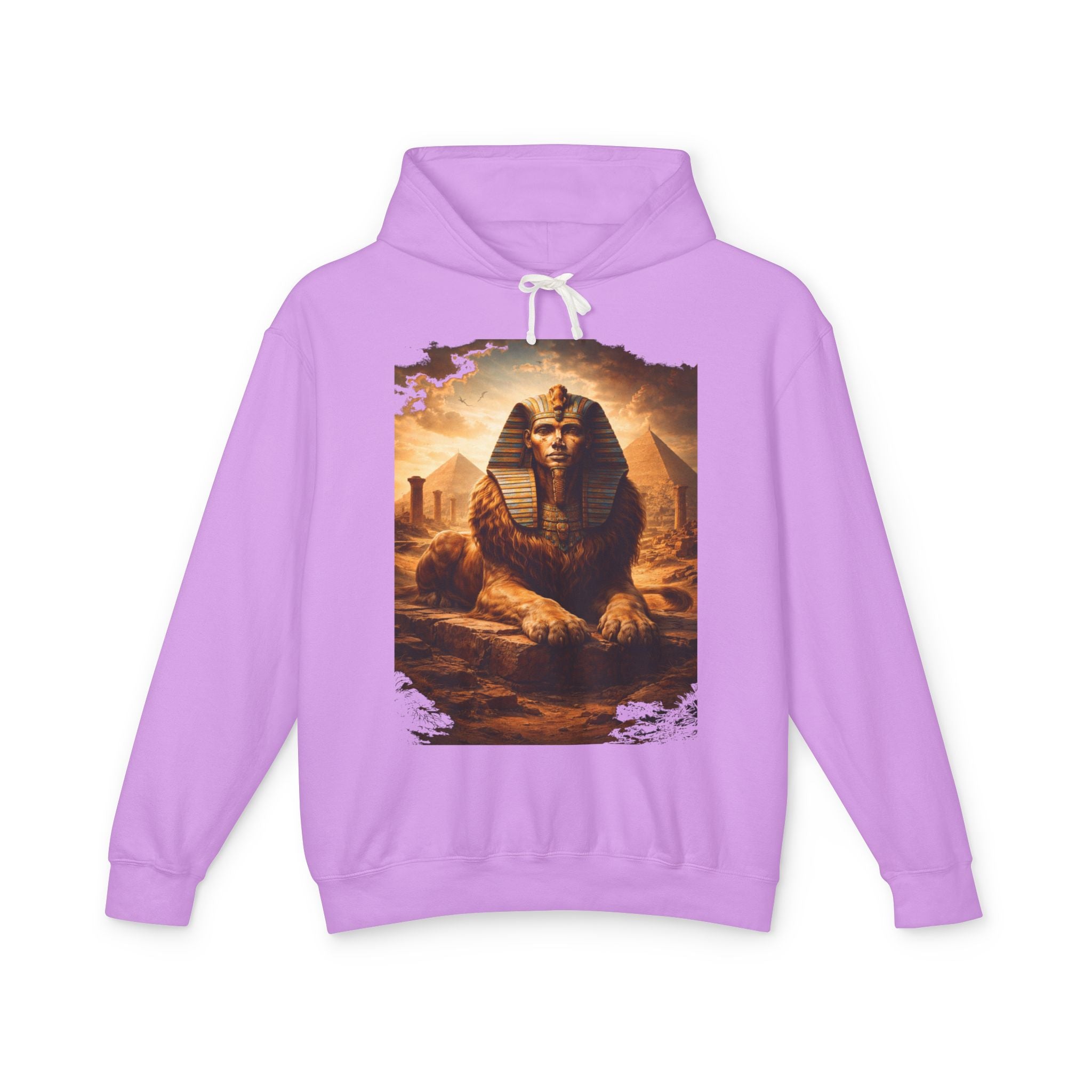 Sphinx & Pyramids Graphic Hoodie — Vintage Egyptian Sphinx Sweatshirt