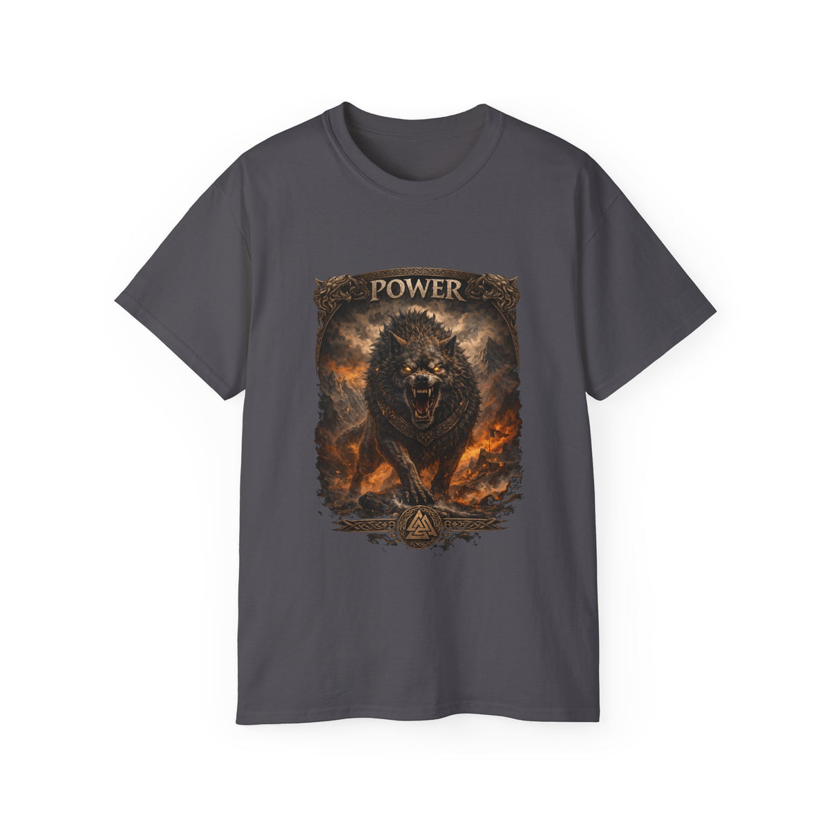 Fenrir, monstrous wolf of Norse mythology. Cottom T shirt