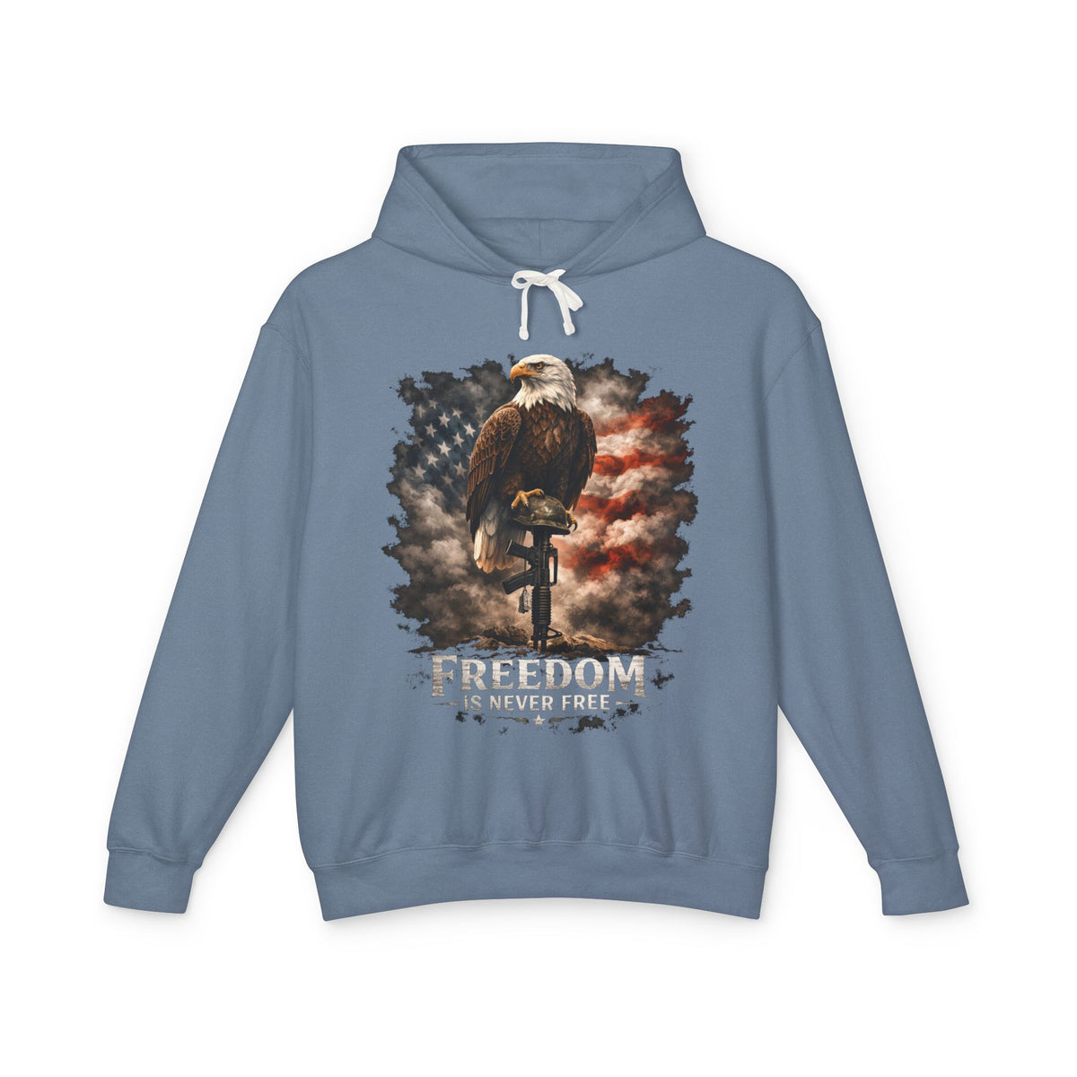USA Egale and Flag Hooded Sweatshirtas