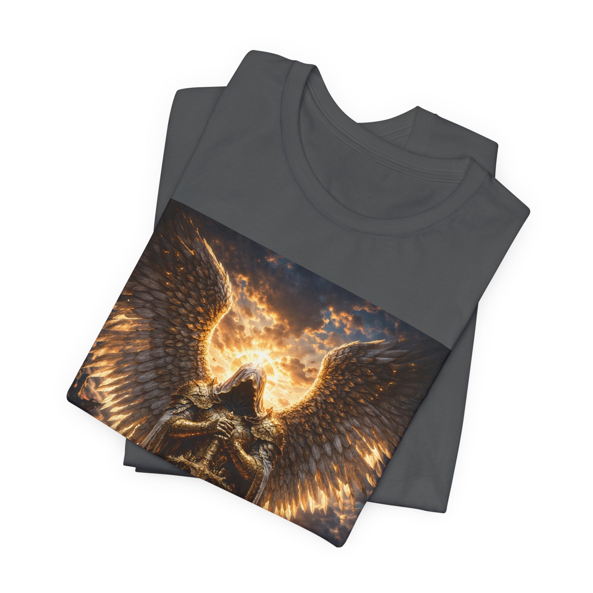 Angel Guardian T-Shirt — Golden Warrior Wings Graphic Tee