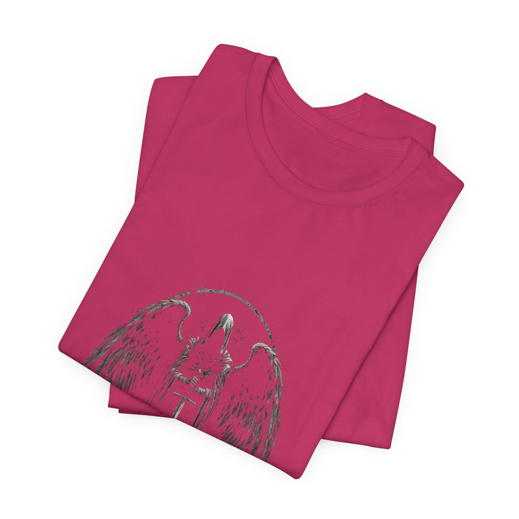 Guaediand Angel Wings Tee — Gothic Guardian Angel Short Sleeve Shirt