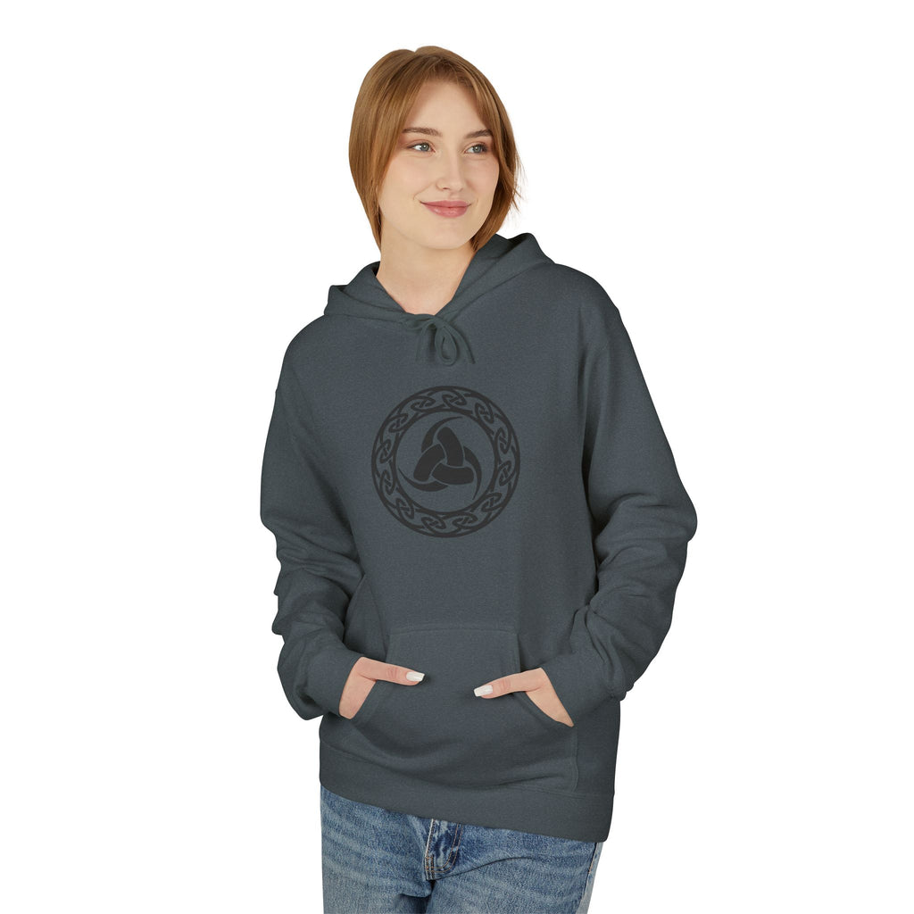 Viking Helm Knot Hoodie — Norse Valknut Symbol -The Triple Horn of Odin – The Horn Triskelion