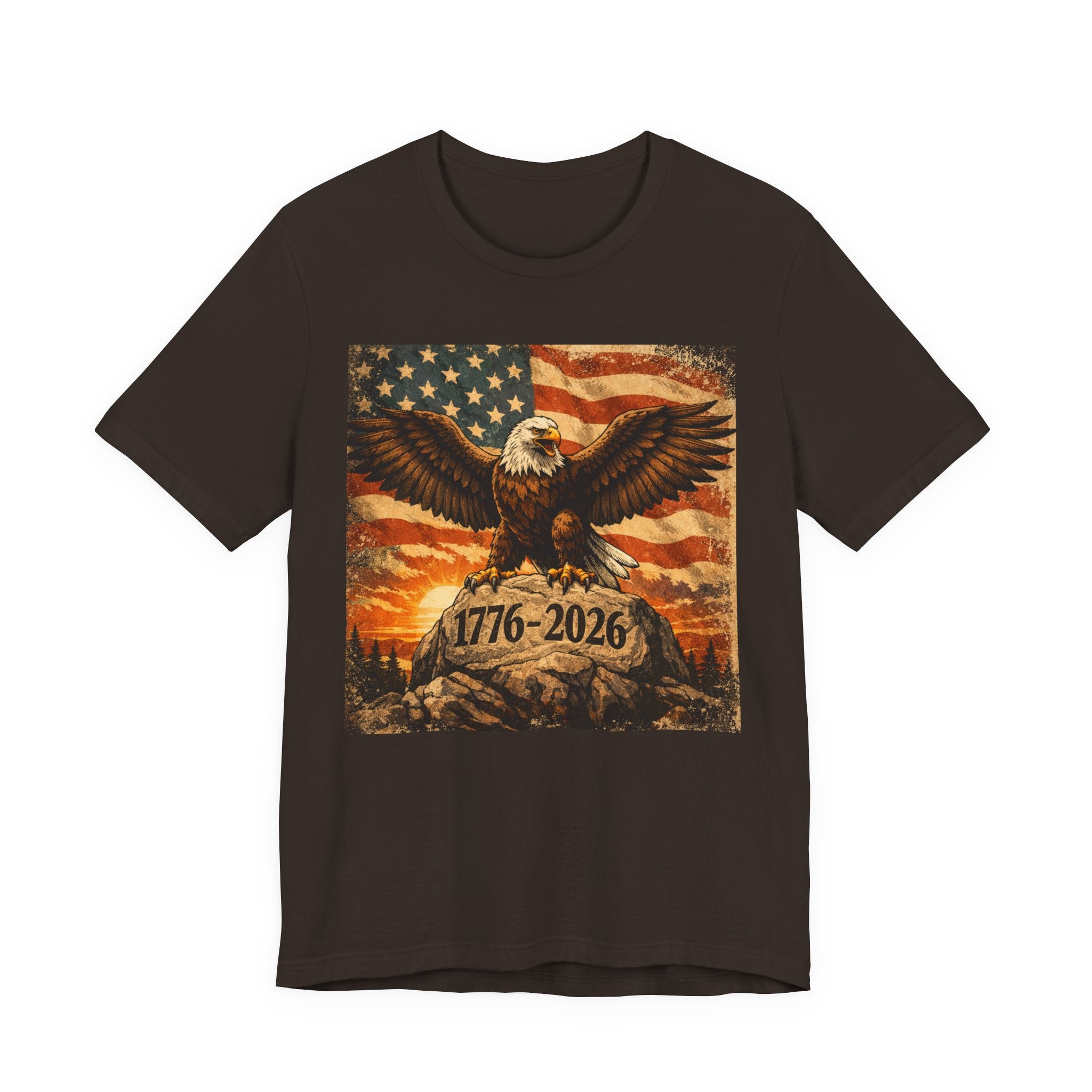 Patriotic Eagle Tee — 1776-2026 American Flag Graphic T-Shirt