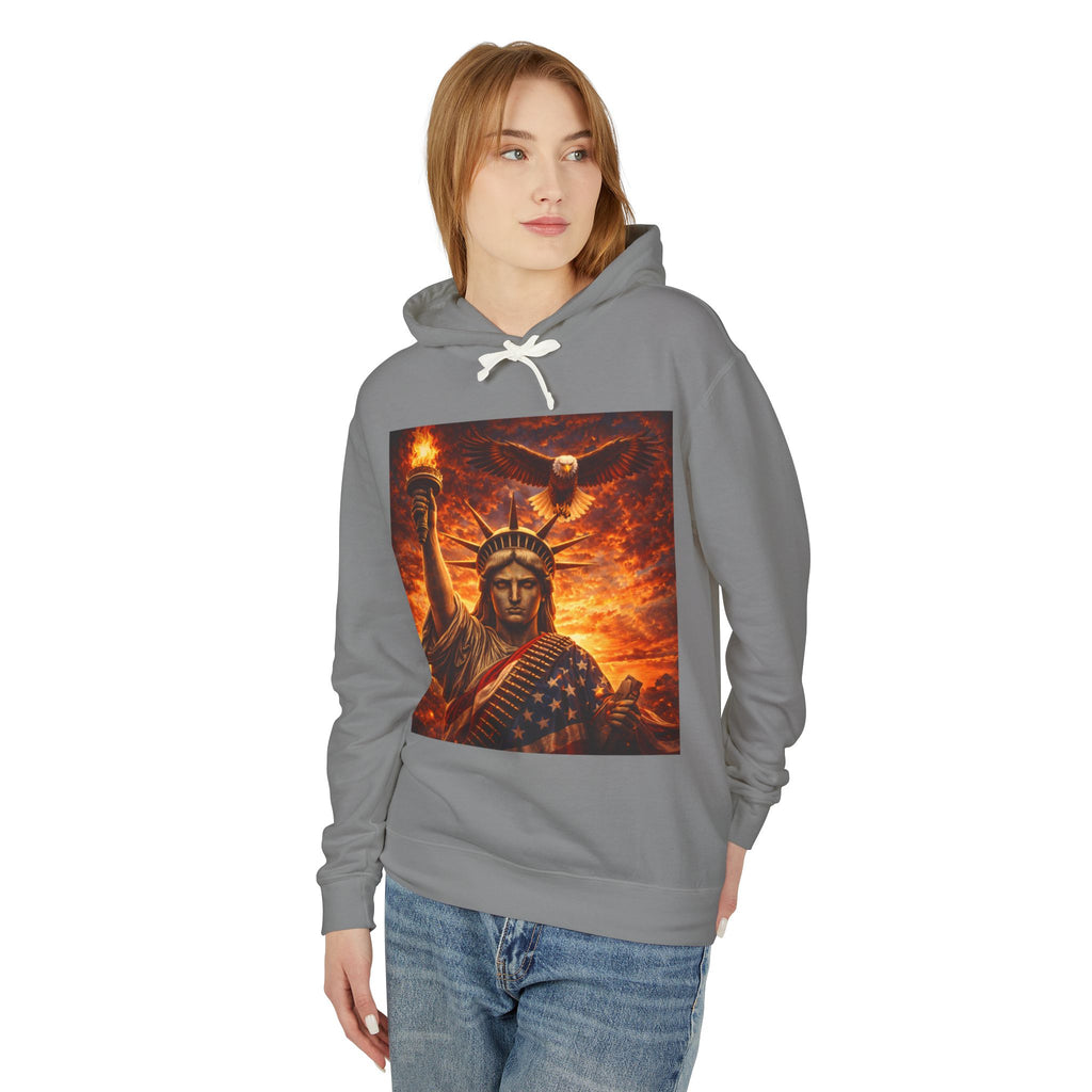 Statue of Liberty Sunset Hoodie — Patriotic American Freedom Sweatshirt