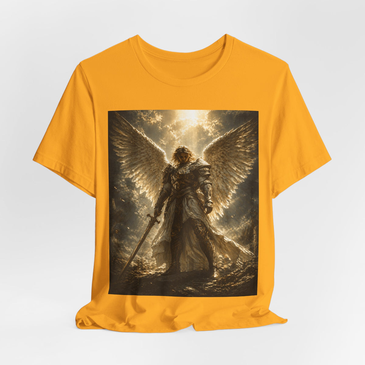 Angel Warrior Graphic Tee — Celestial Armor Archangel T-Shirt