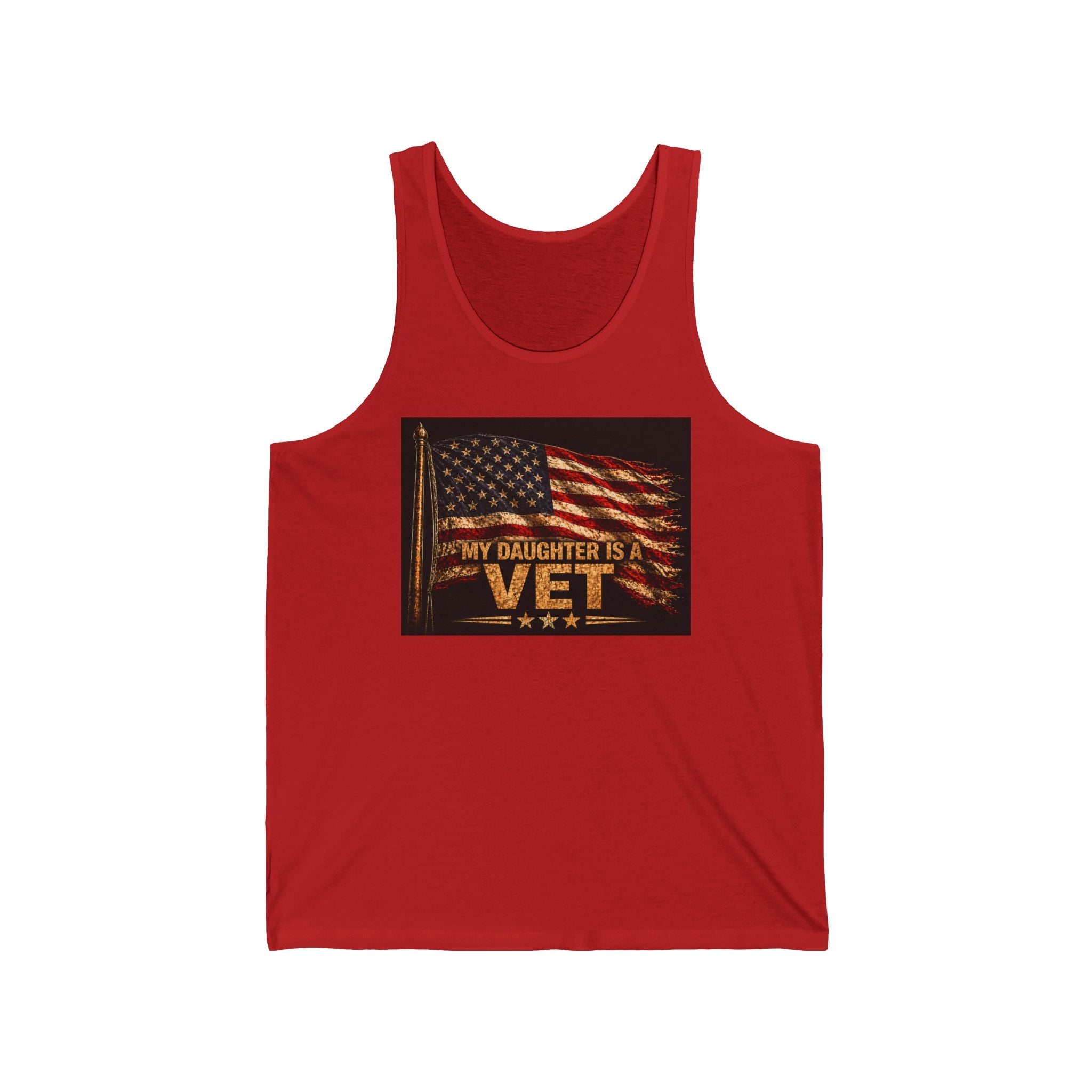Tank Top - "My Daughter is a Vet" American Flag Veterans Pride Tank