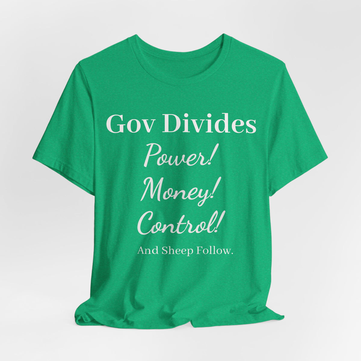 Gov Divides Tee — Pastel Political Statement T-Shirt