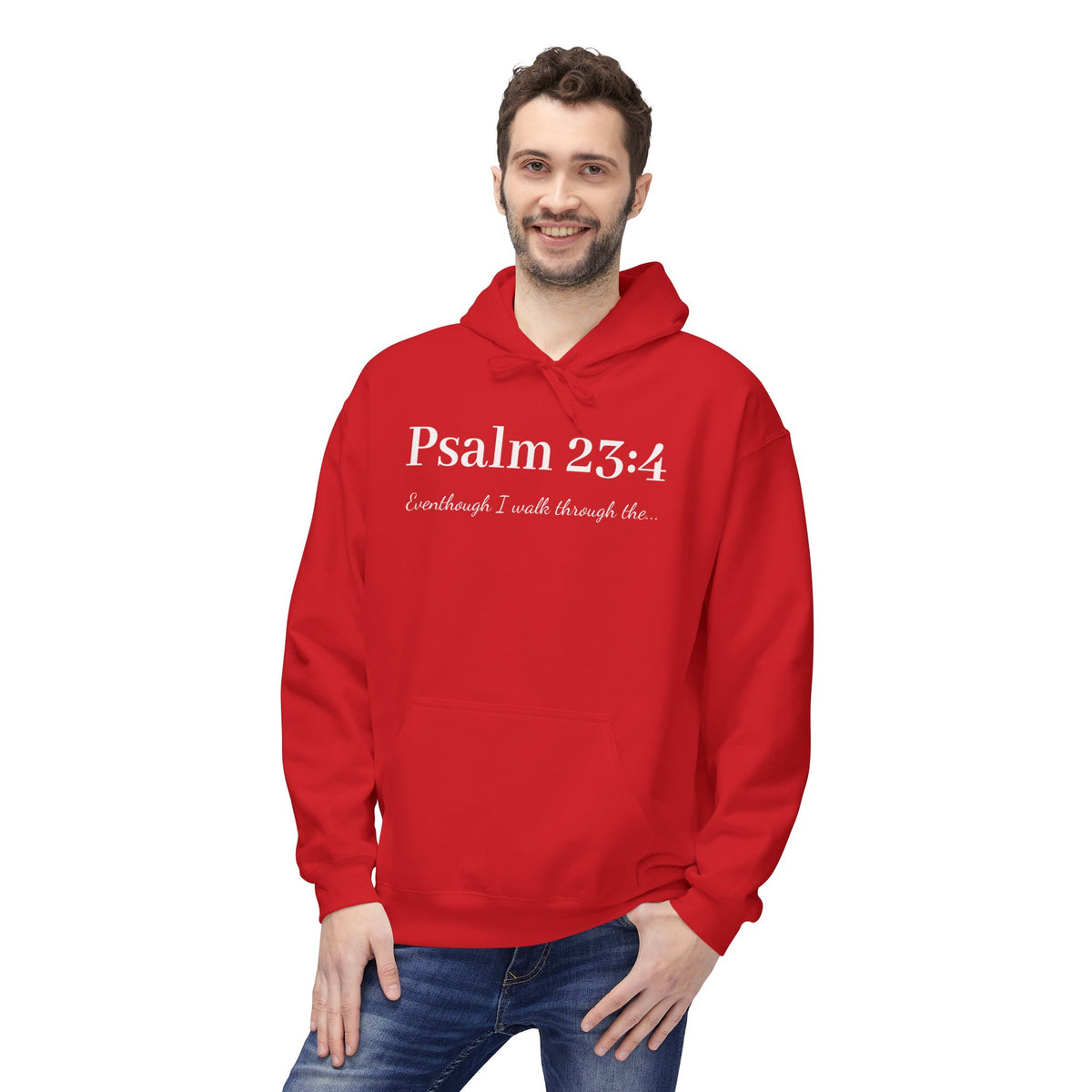 Psalm 23:4 Hoodie — Christian Faith Scripture Sweatshirt
