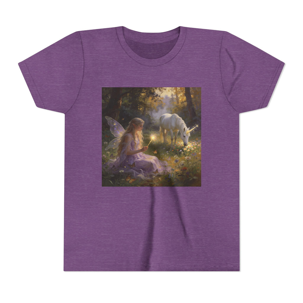 Youth Tee — Fairy and Unicorn Enchanted Forest Design