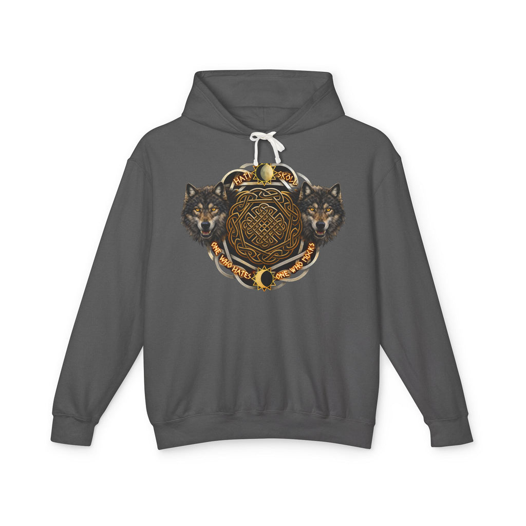 Celtic Wolf Hooded Sweatshirt — Norse Knot Tribal Wolves Graphic Hoodie