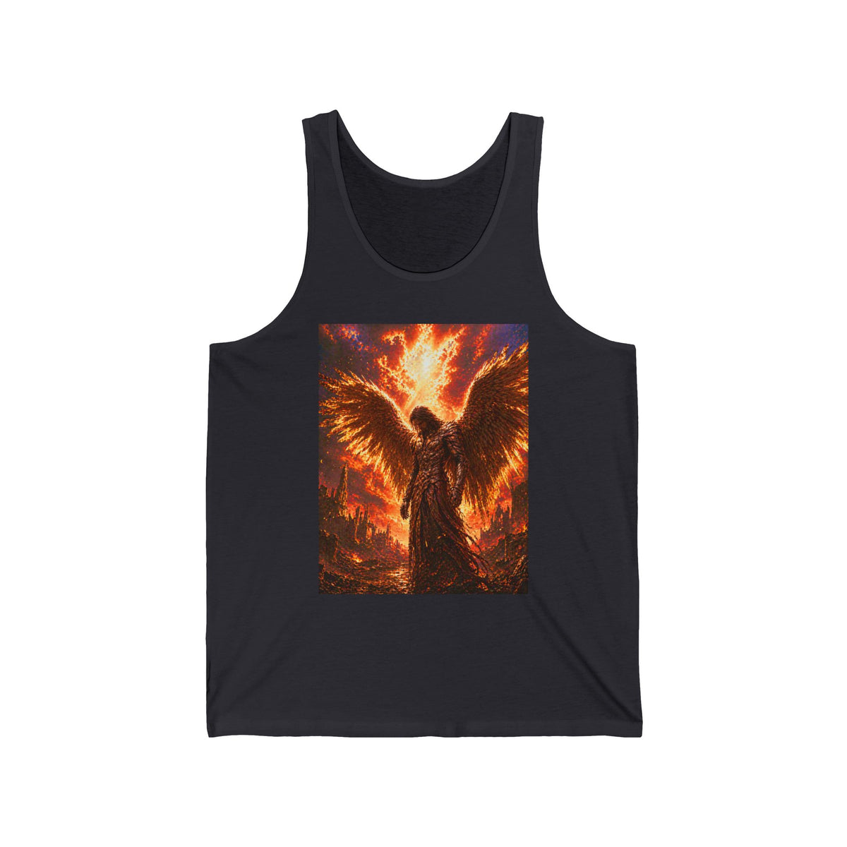 Fiery Angel Tank Top — Flaming Wings Graphic Tank
