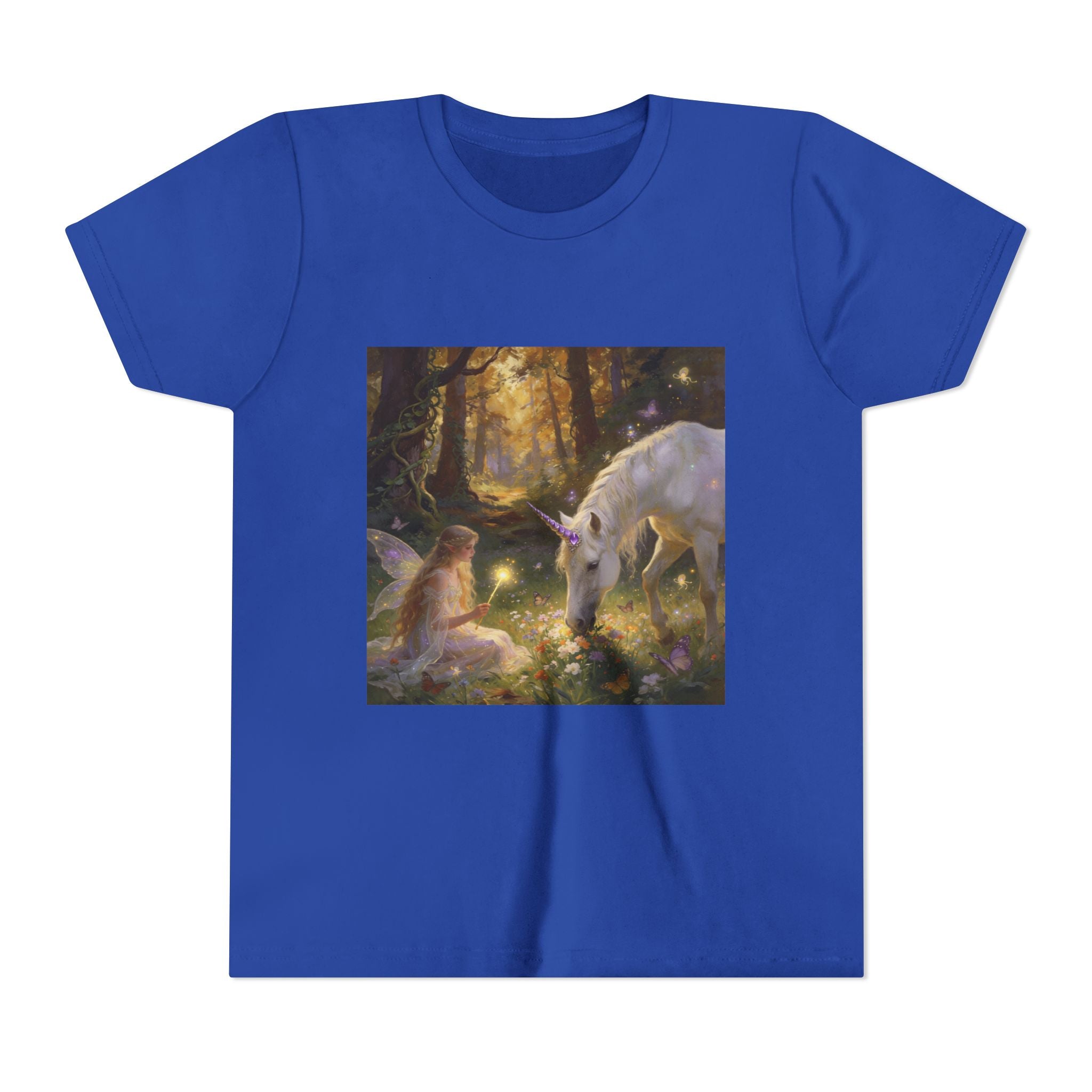 Youth Tee — Enchanted Forest Unicorn & Fairy Graphic