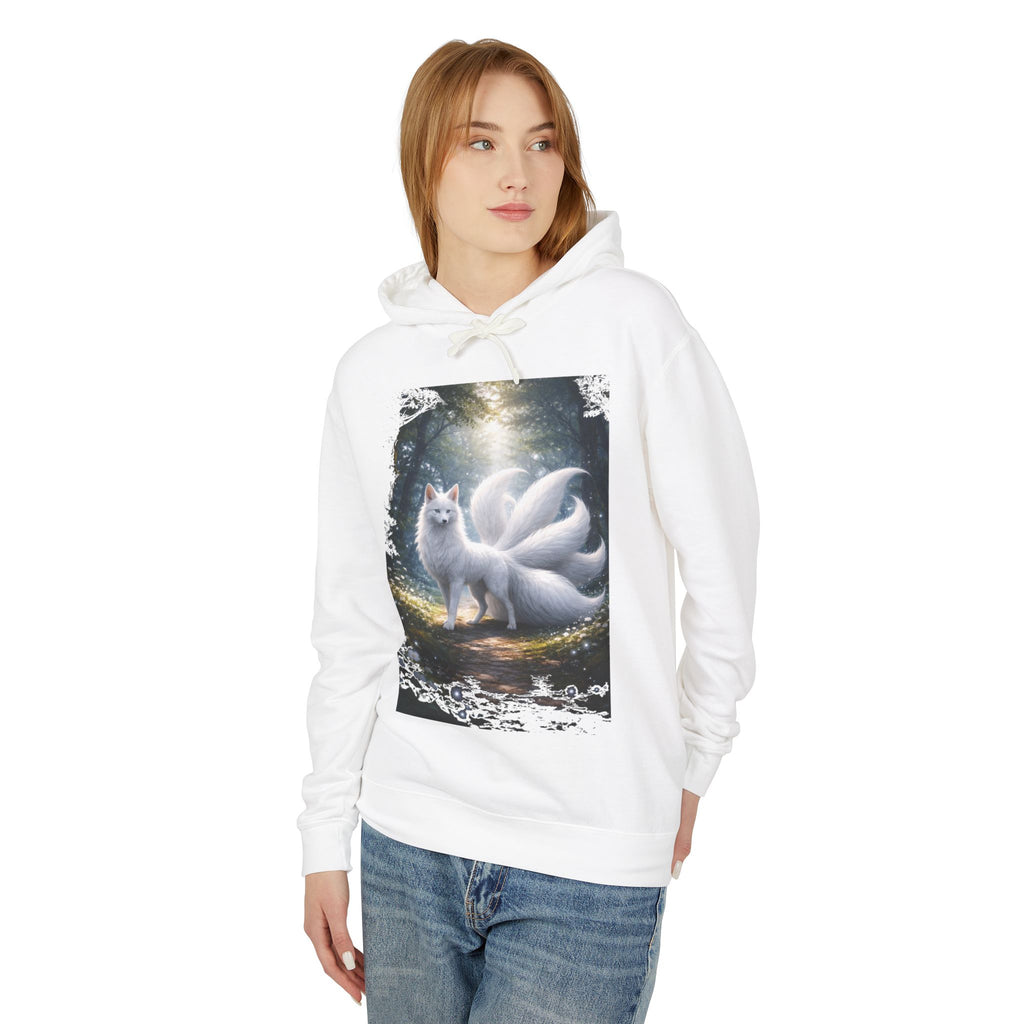 Kitsune Forest Hoodie — Mystical Nine-Tailed Fox Sweatshirt