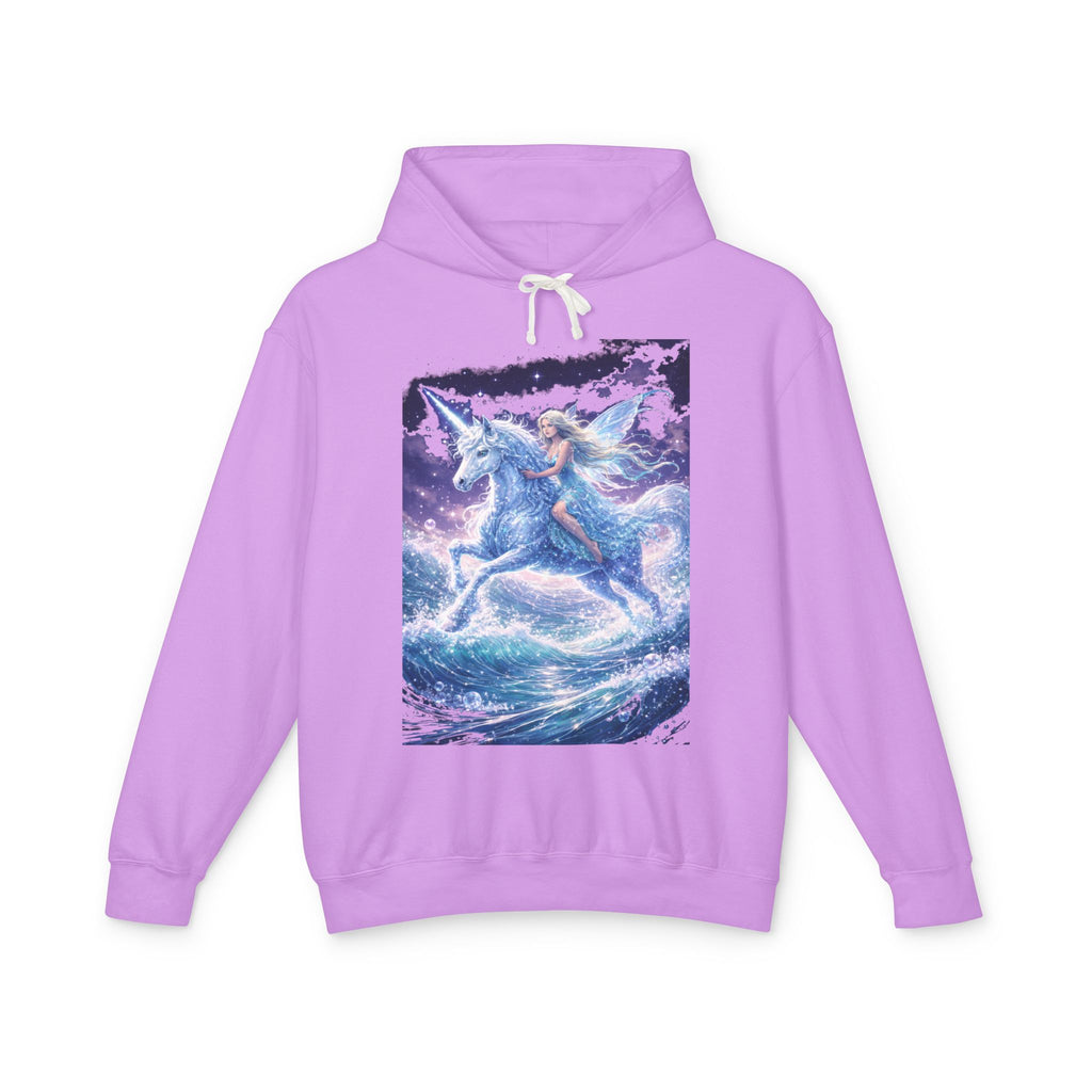 Pegasus Ride Hoodie — Mystical Blue Unicorn Horse Graphic Sweatshirt