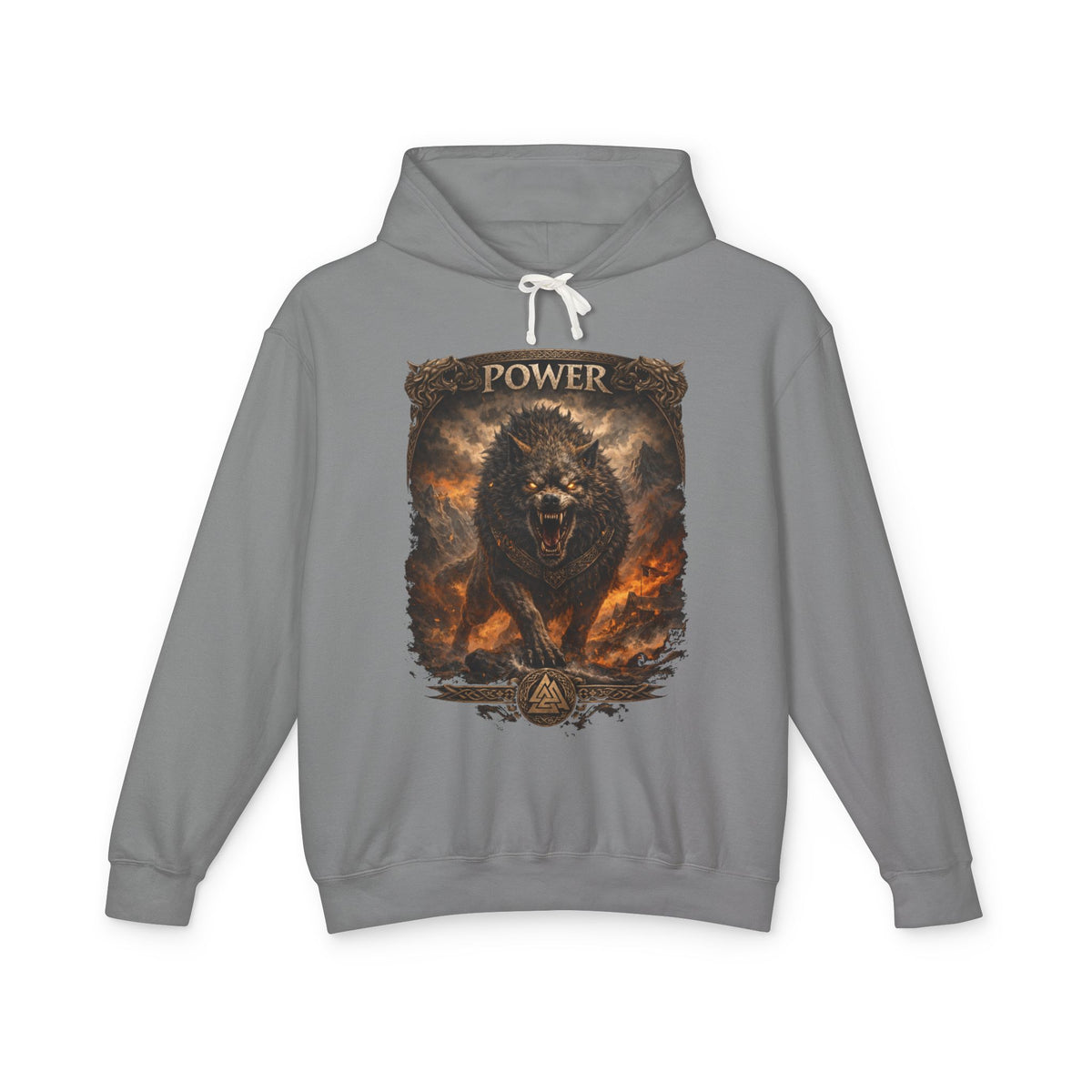 Power Wolf Hoodie — Fierce Wolf Graphic Lightweight Pullover