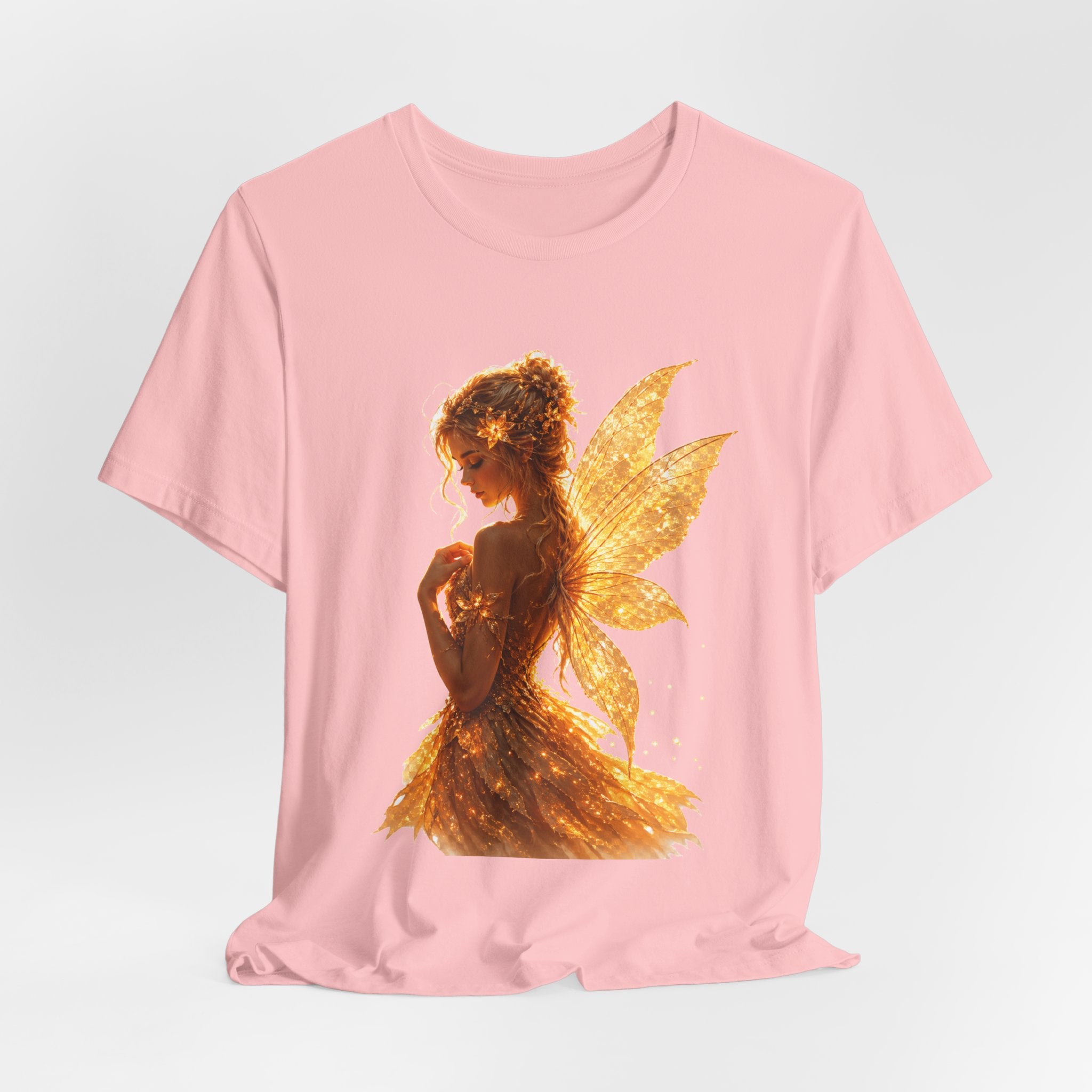 Golden Fairy T‑Shirt — Sparkling Fairy Silhouette Tee