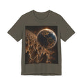 Earth Rise Graphic Tee — Glowing Planet & Mountainscape T-Shirt