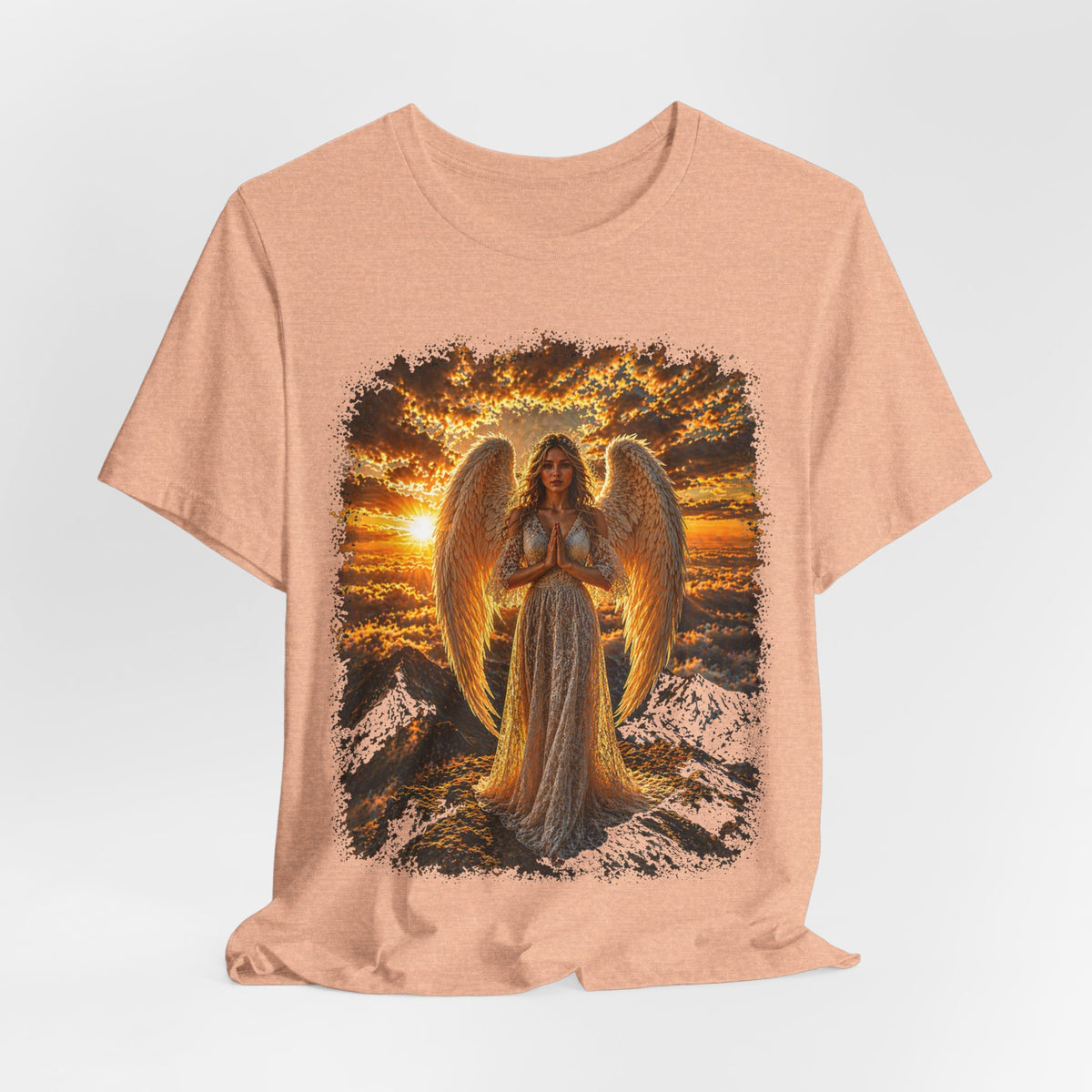 Angel Sunset Tee — Spiritual Guardian Wings T-Shirt